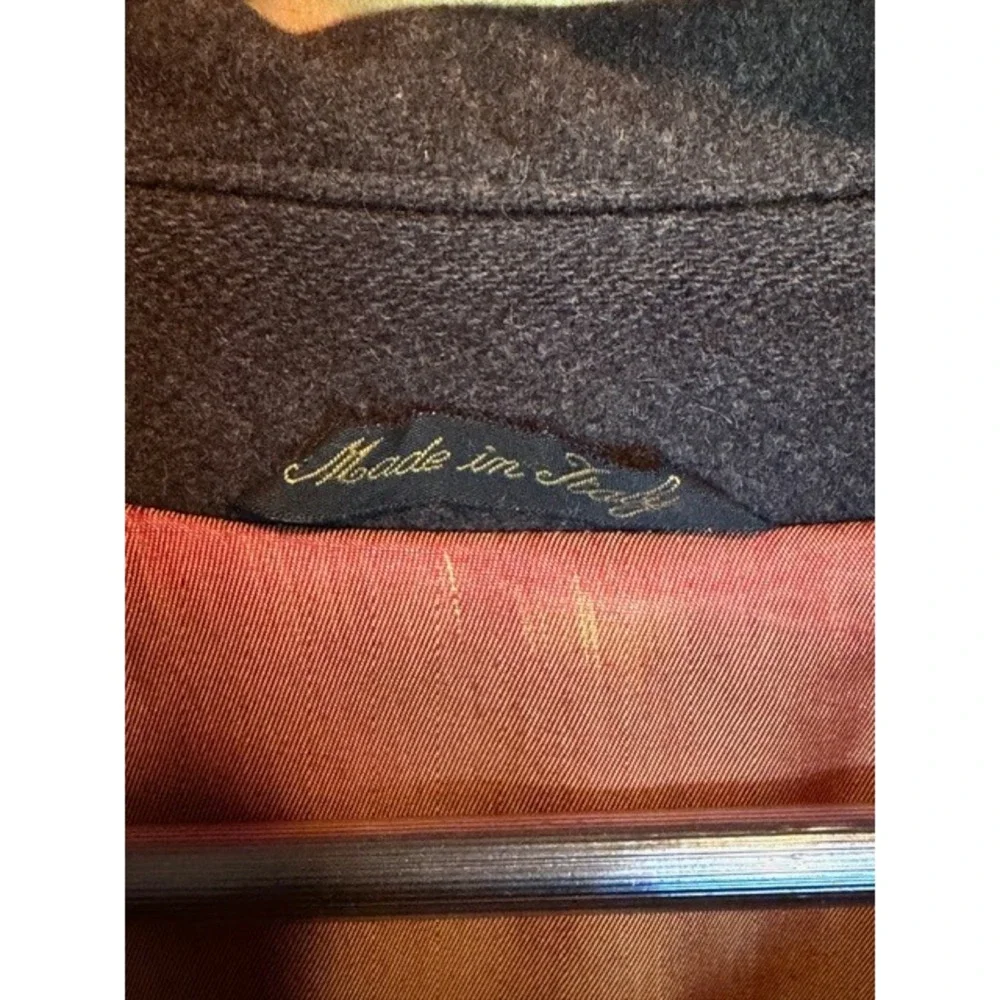 Mario Valente Mens Wool Cashmere Coat Made in Italy Brown Size 44R